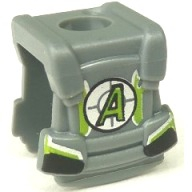 Lego neprůstřelná vesta pro minifigurku, tmavě modro šedá (85961pb01 DARK BLUISH GRAY)